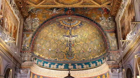 Large Chapel Crucifix with Gold Accents